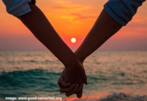 holding hands